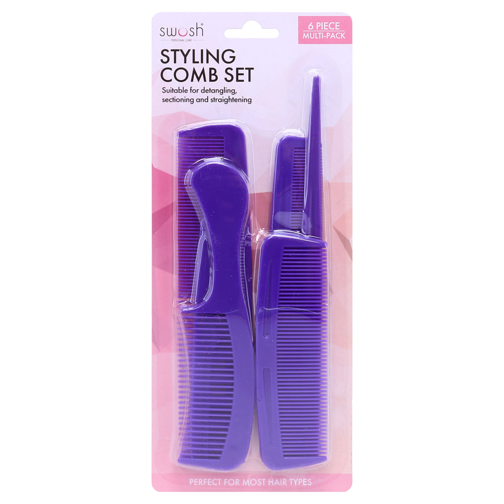 tyling Comb Set 6pc Multi-Pack
