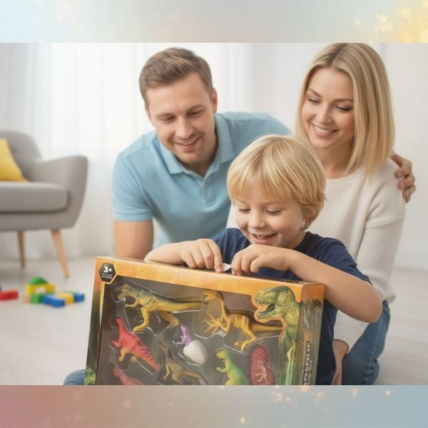 9pce Dinosaur Figurine Playset