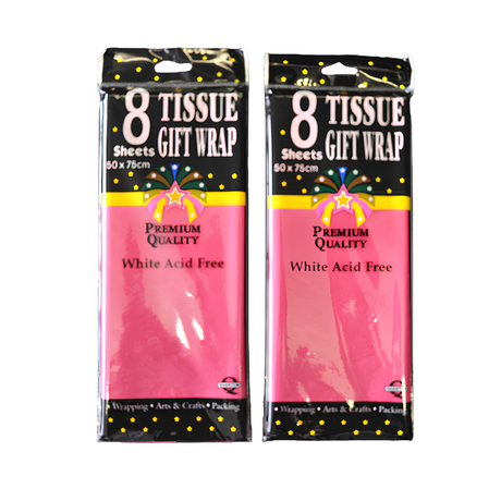Tissue Paper Pack 8 Sheets-HOT PINK
