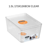 CRYSTAL TIDY BOX 1.5L 17.5X13X8CM CLEAR