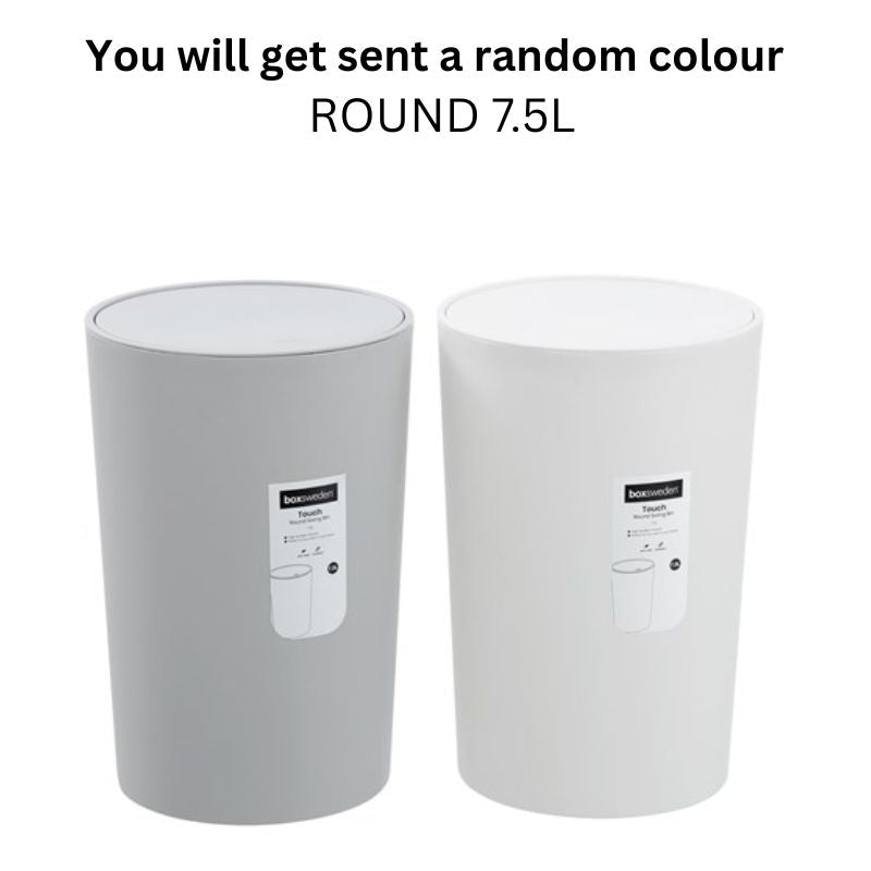 TOUCH SWING BIN ROUND 7.5L2 ASSTD