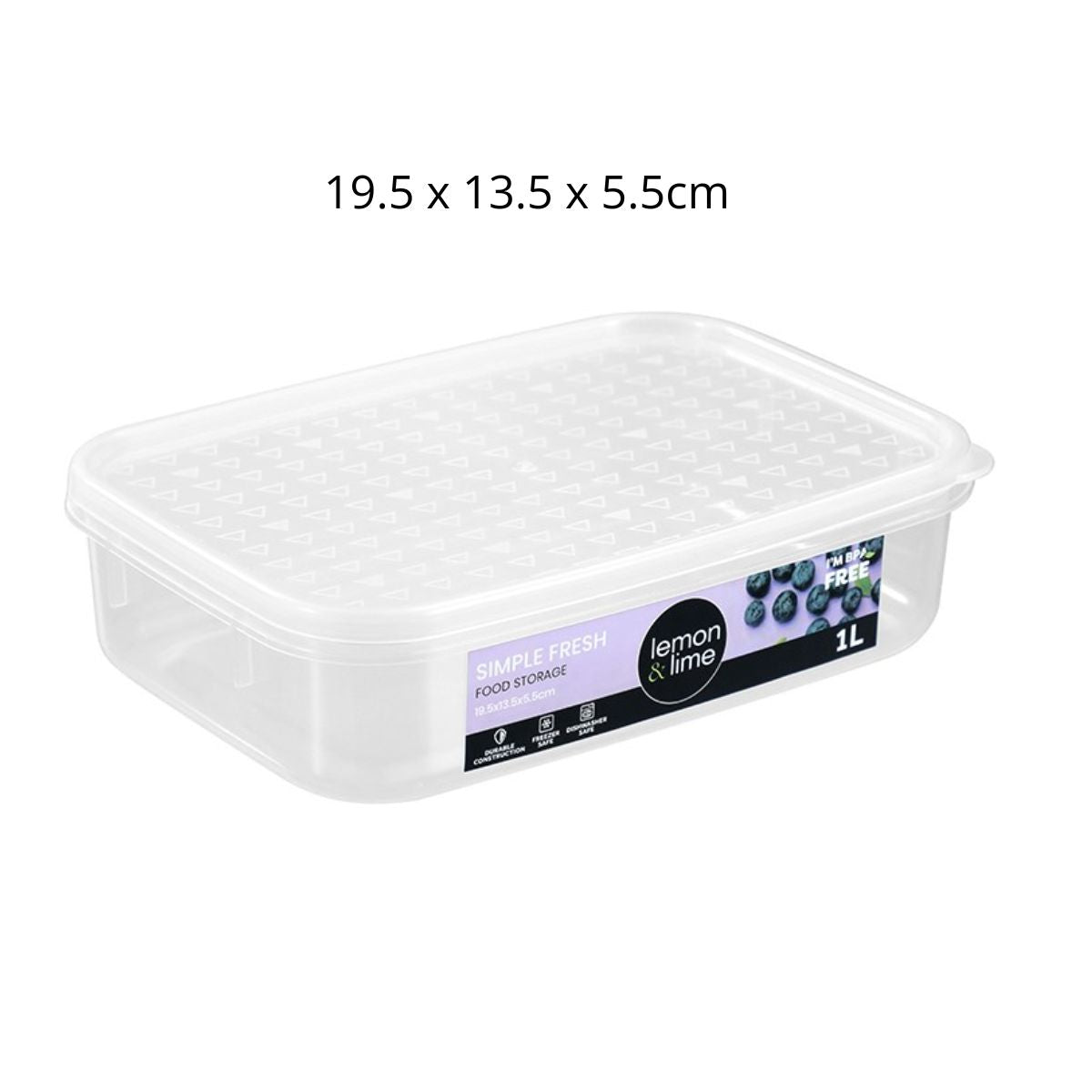 Simple Fresh Food Container 1L – 19.5 x 13.5 x 5.5cm
