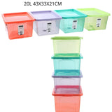 Click Storage Box 20L – 43 x 33 x 21cm – 4 Assorted
