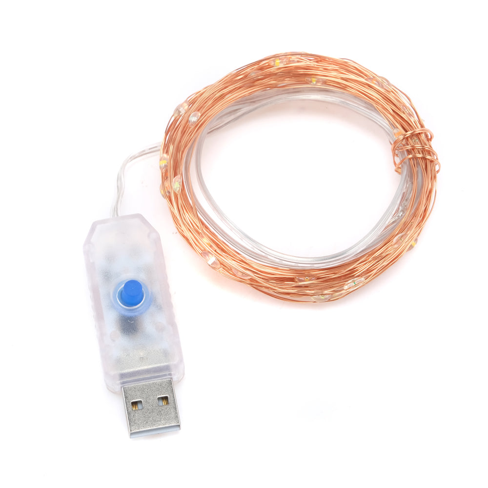 USB Fairy Lights 10m 100 LED Cool White