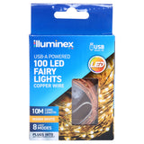 USB Fairy Lights 10m 100 LED Warm White