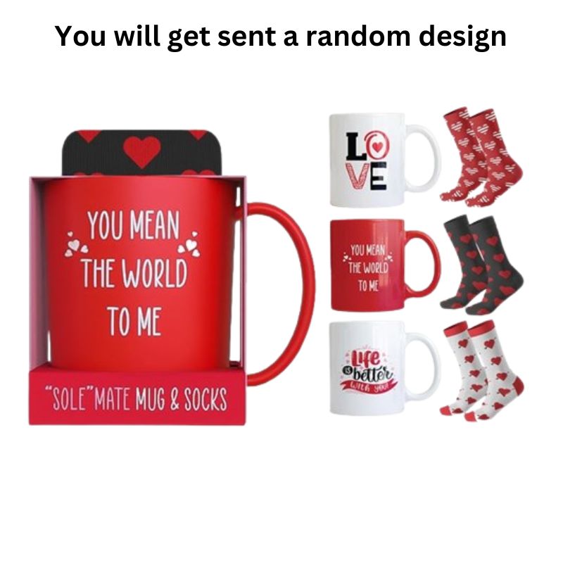 1Pc Love Coffee Mug And Socks Set