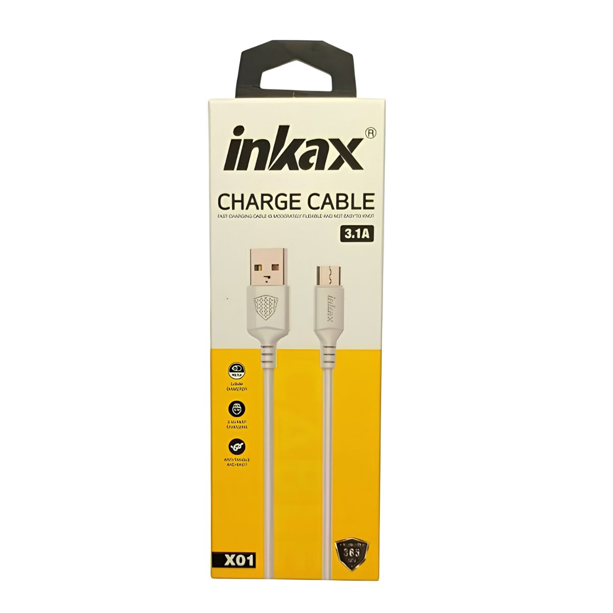 Inkax Charging Cable X01 Micro 1m 3.1A White