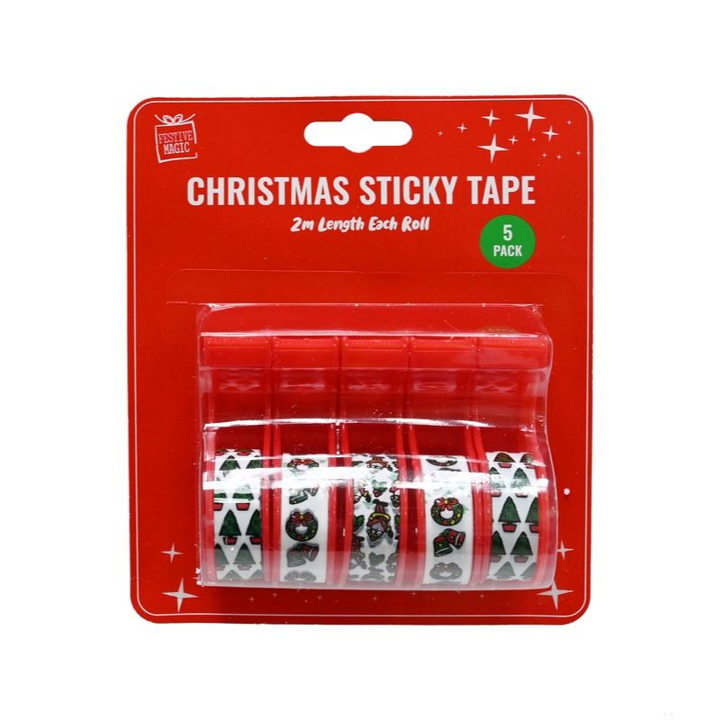 Sticky Tape w/Dispenser 2m 5pk