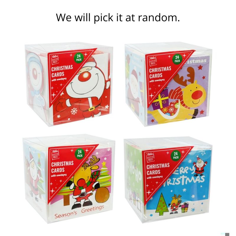 Cards Mini Square 24pk Asst