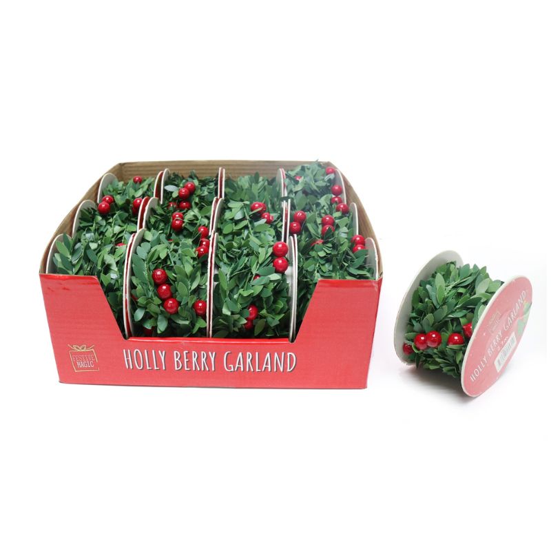 Holly & Berries Garland 2.7m