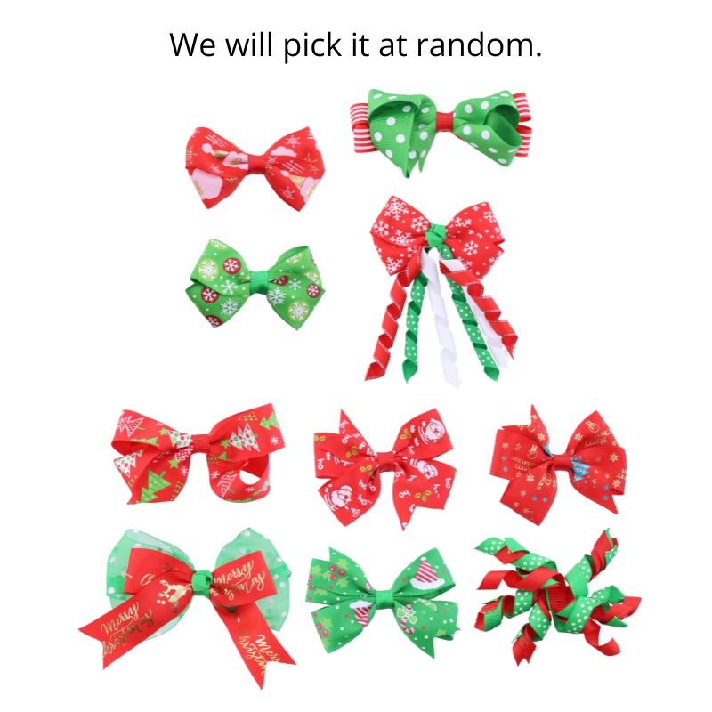 Hair Clip Ribbon Bow 2pk Asst