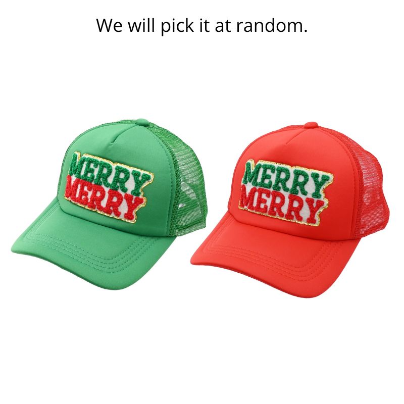 Christmas Baseball Cap Fleecy Logo Asst