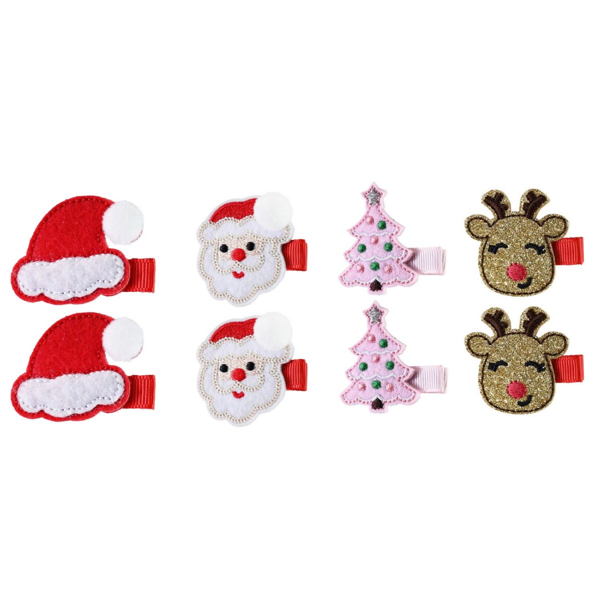 Christmas Novelty Hair Slides 2 Pack Assorted - 4x2x4cm