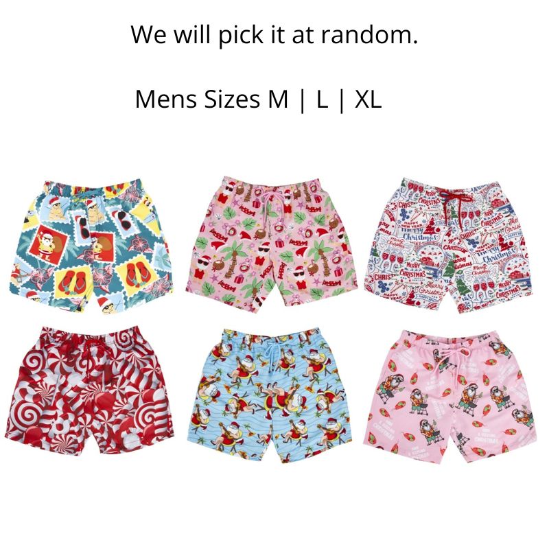 Christmas Hawaiian Boardies Mens Asst