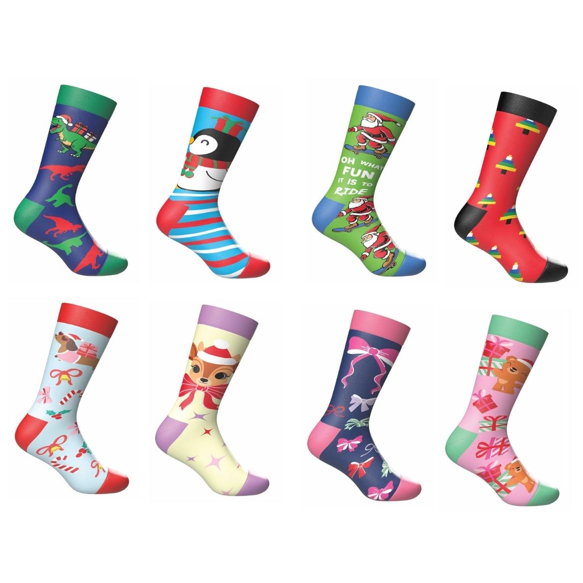 Kids Festive Christmas Socks Assorted