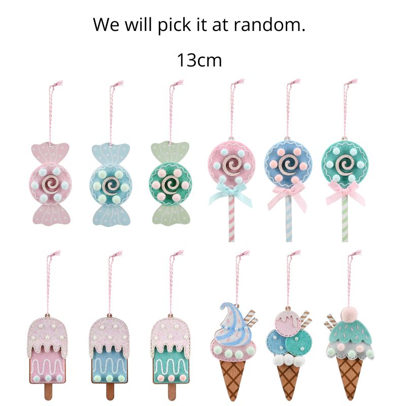 Hanging Sweets Deco 13cm Asst