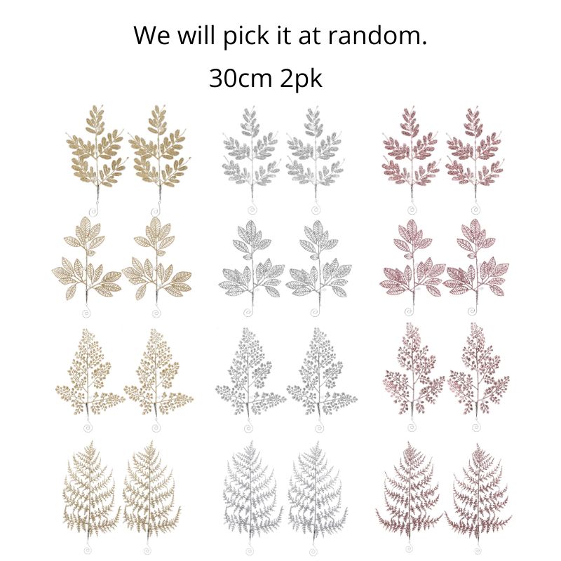 Hanging Leaf Deco 30cm 2pk Asst