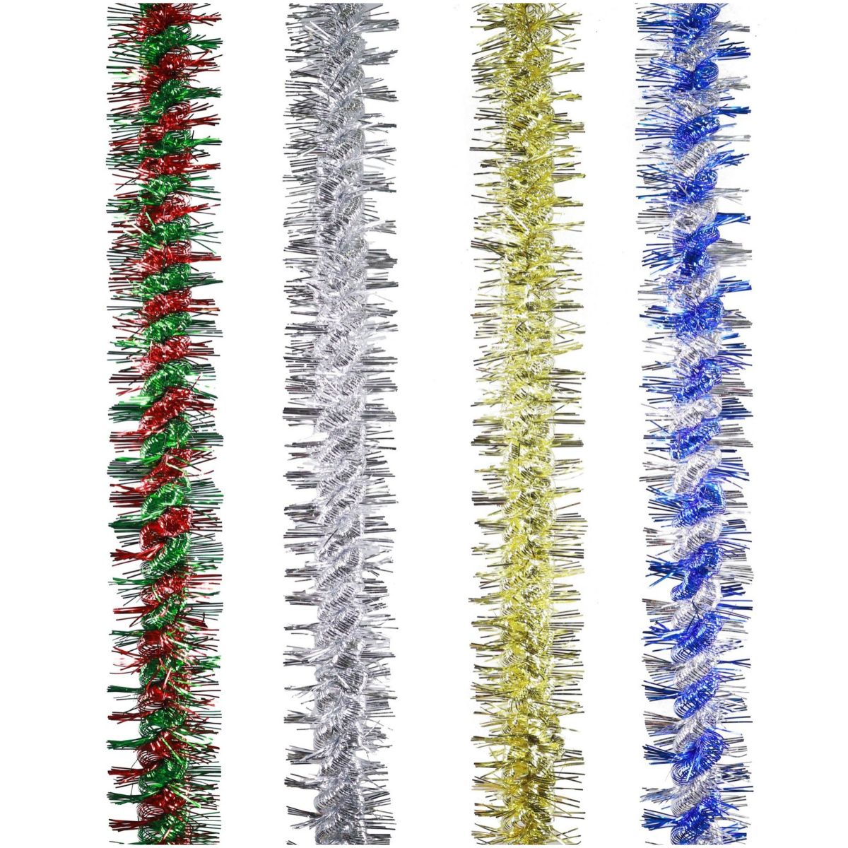 Fine Twist Cut Tinsel 2m Assorted