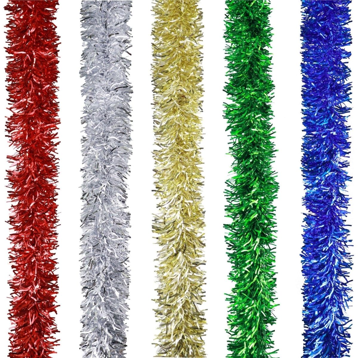 Tinsel Wavy Matte 2m Assorted