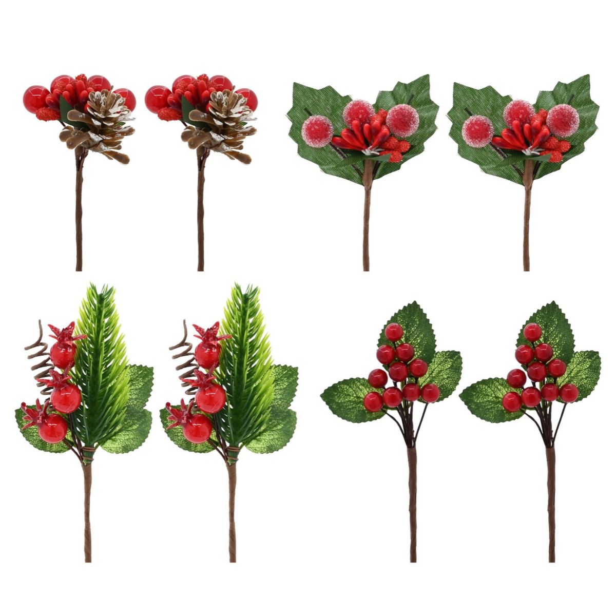 Leaf Berry Pick 2 Pack Assorted - 10cm