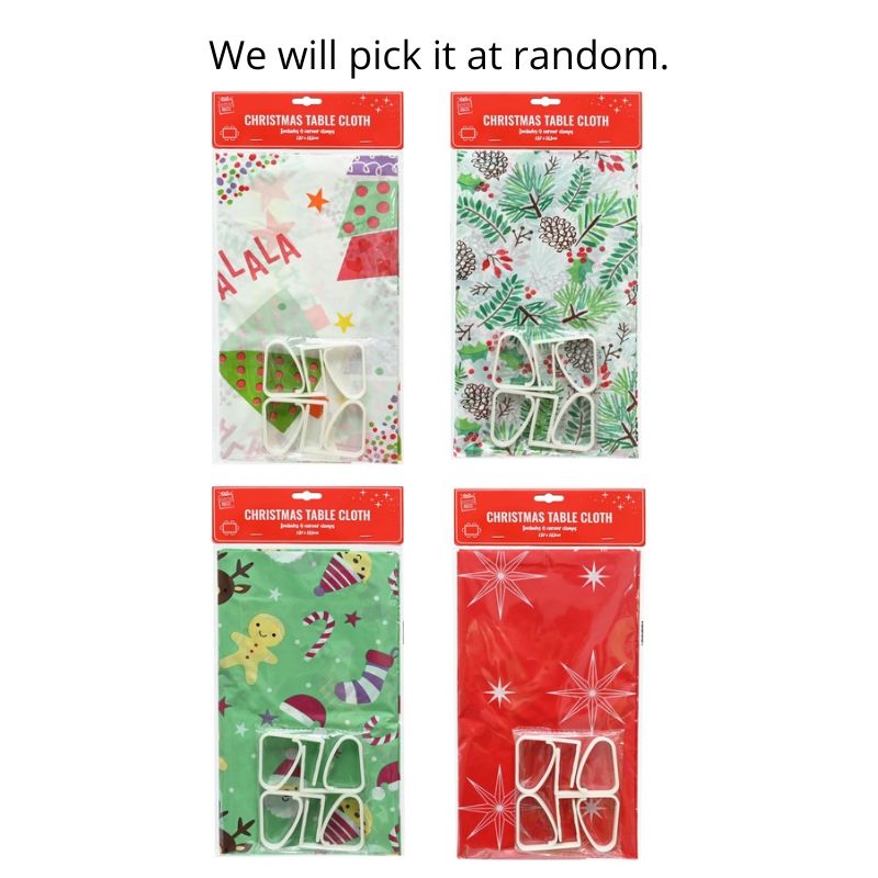 Tablecloth Peva With Clamps 137x183cm Asst