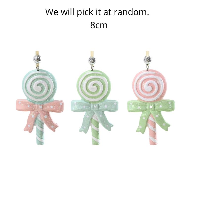 Pastel Hanging Candy Deco 8cm Asst