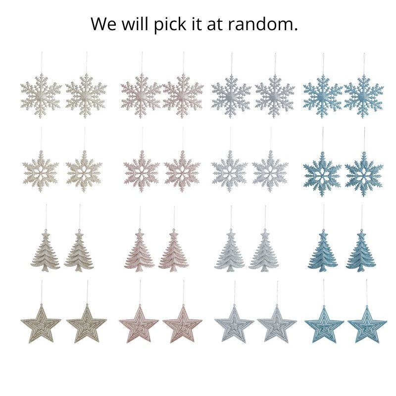 Hanging Glitter Deco 2pk Asst