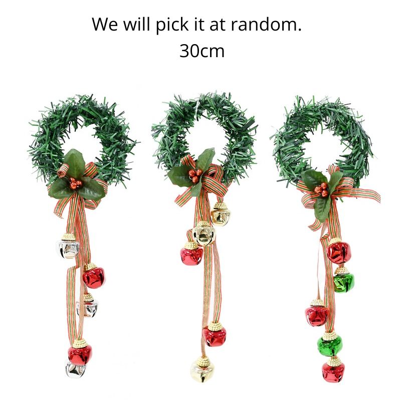 Tinsel Nutbell Hanger Asst 30cm