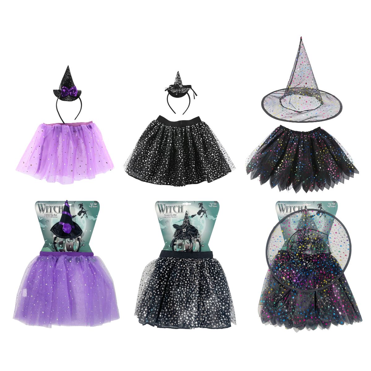 Witch Dress Up Set Kids Asst