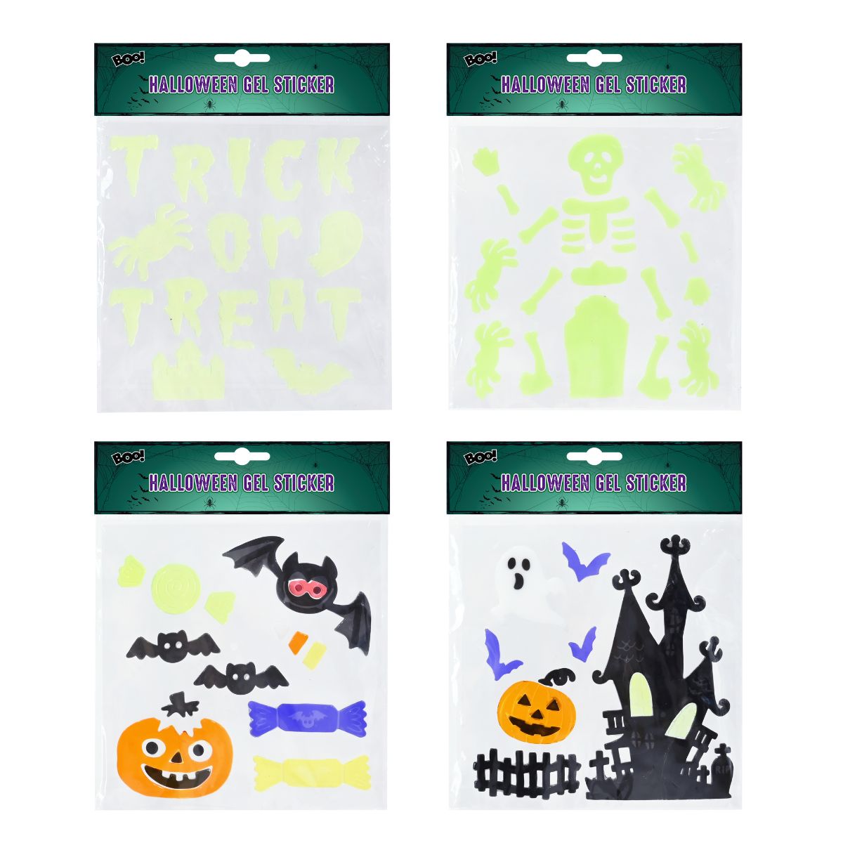 Halloween Gel Sticker Asst