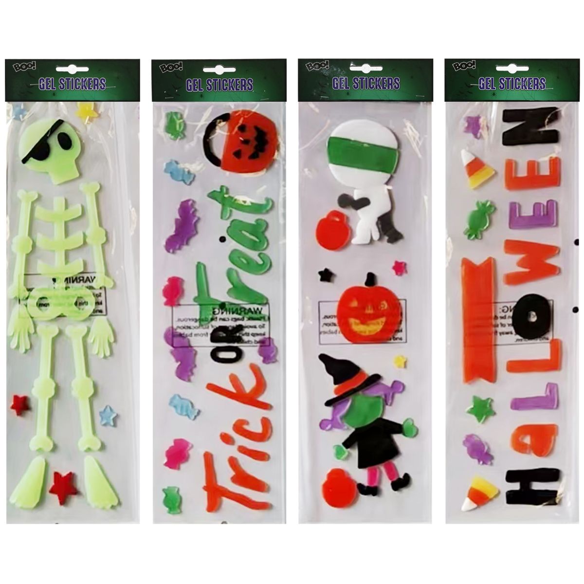 Spooky Fun Gel Sticker Asst