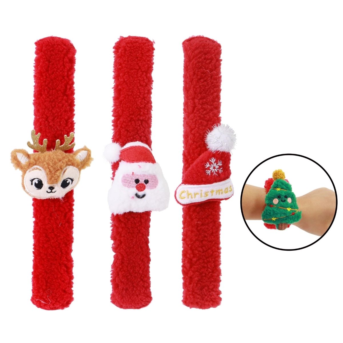 Christmas Character Fleecy Snap Band Assorted - 25cm