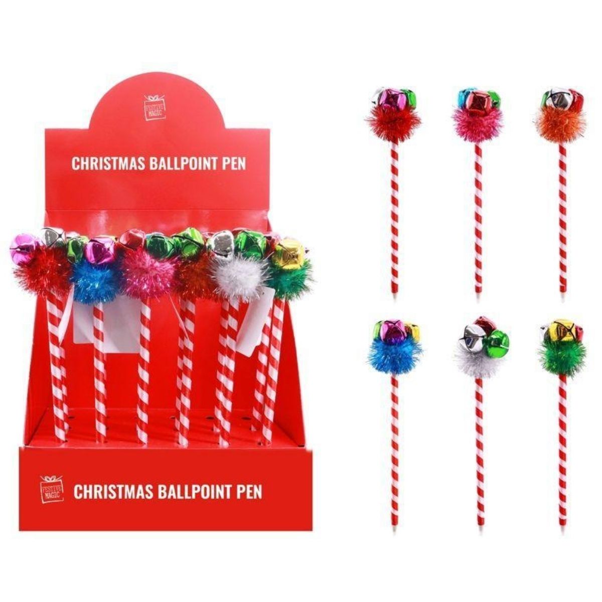 Jingle Bell Candy Pen Assorted - 21cm