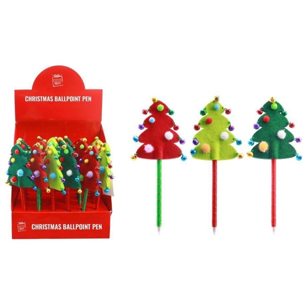 Christmas Tree Nutbells Pen Assorted - 20cm