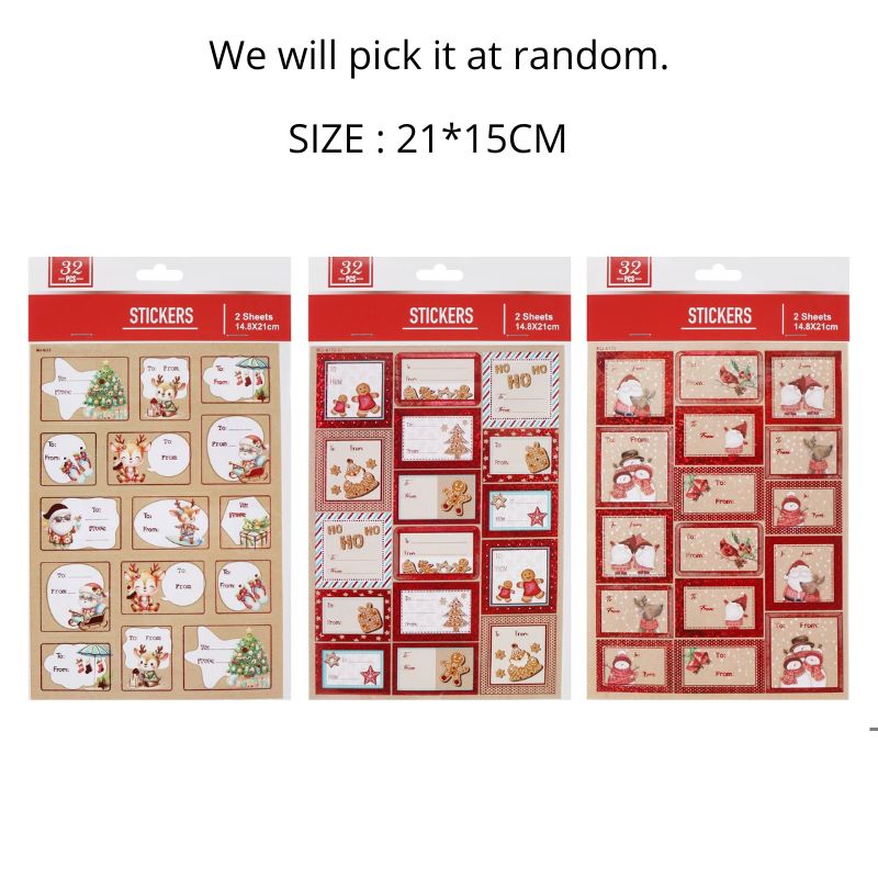 Vintage Gift Tag Stickers 2-Sheet Asst