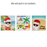 Cards Summer Santa Square 6pk