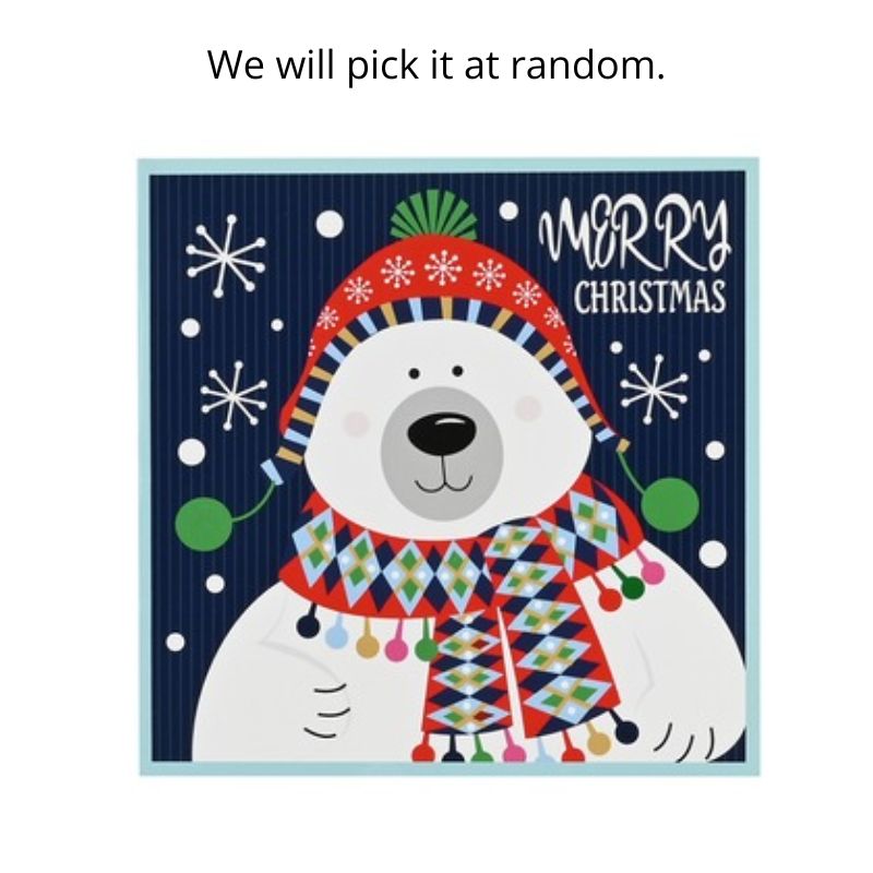 Cards Square Christmas Characters 8pk