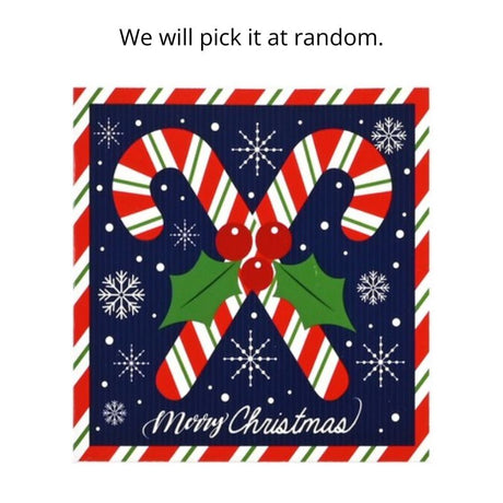 Cards Square Candy Cane Frame 10pk