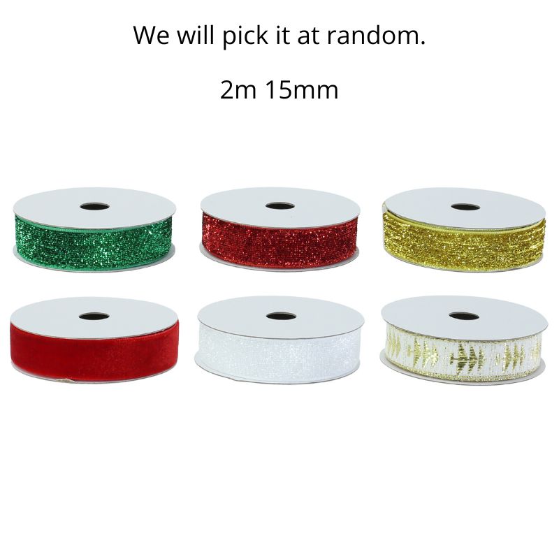 Sparkle Ribbon 2m 15mm SRT Asst