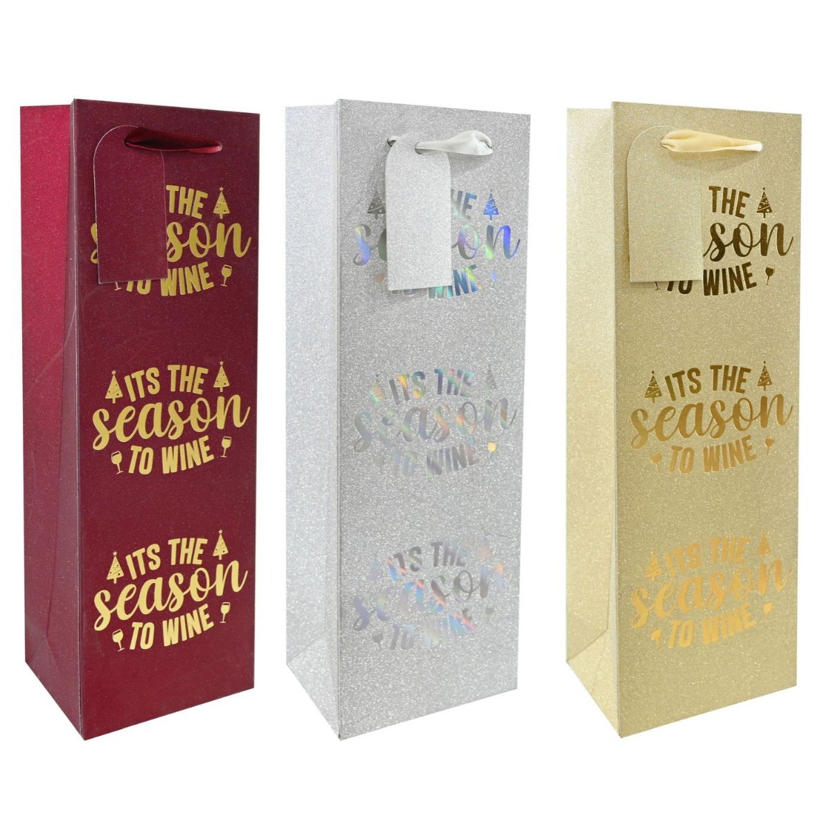 Shimmer Foil Bottle Bag Assorted
