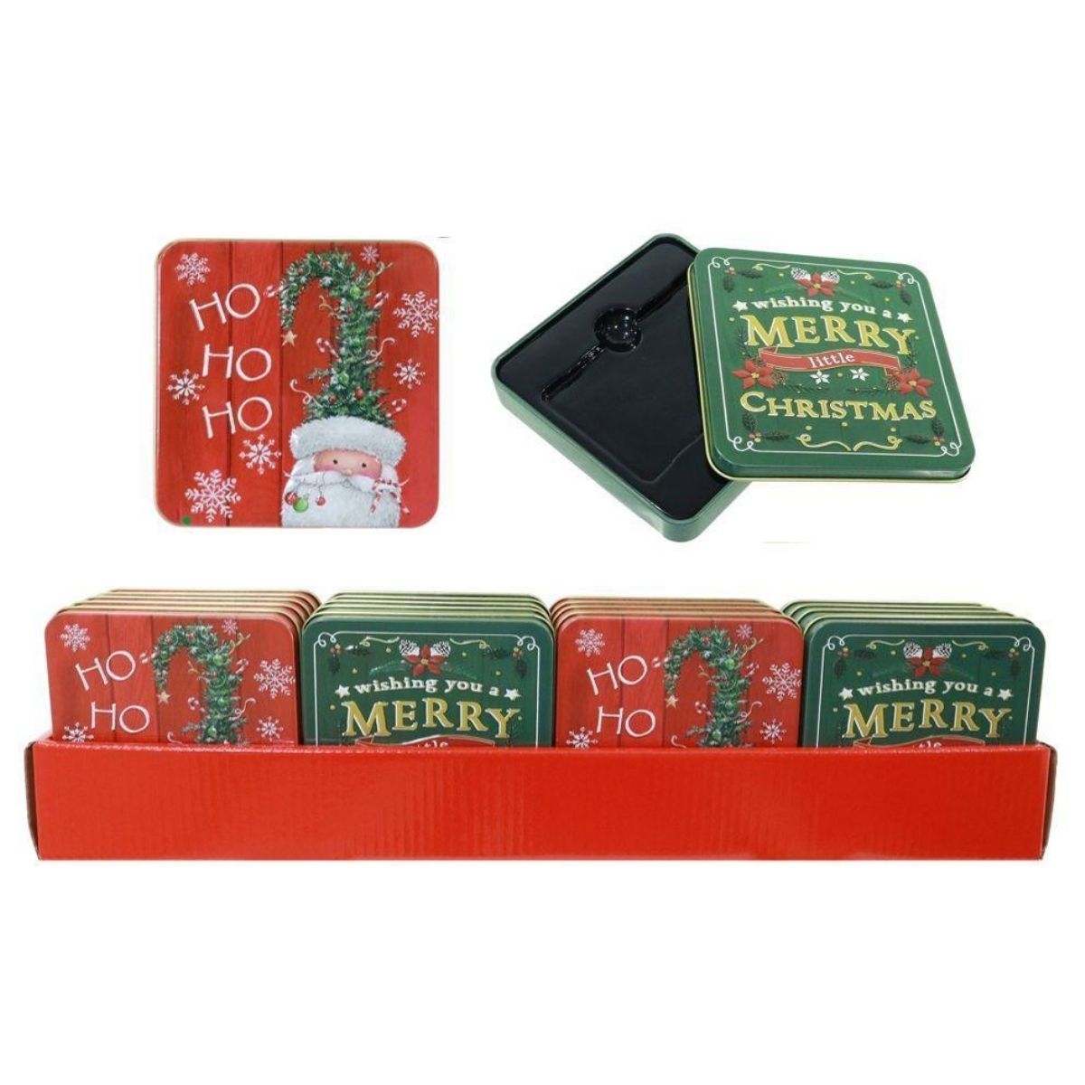 Square Embossed Gift Card Tin Assorted