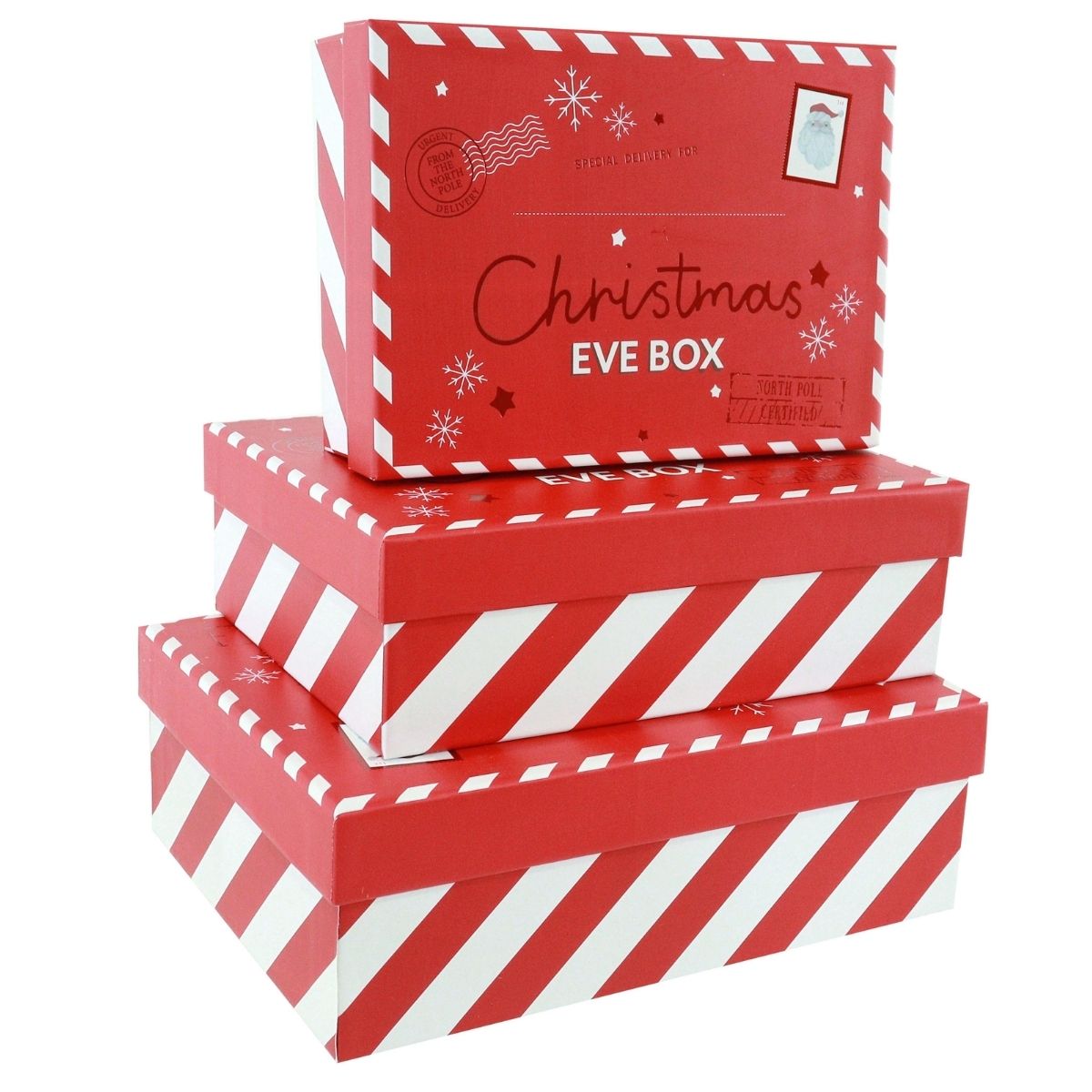 Christmas Eve Matte Foil Gift Box Set of 3