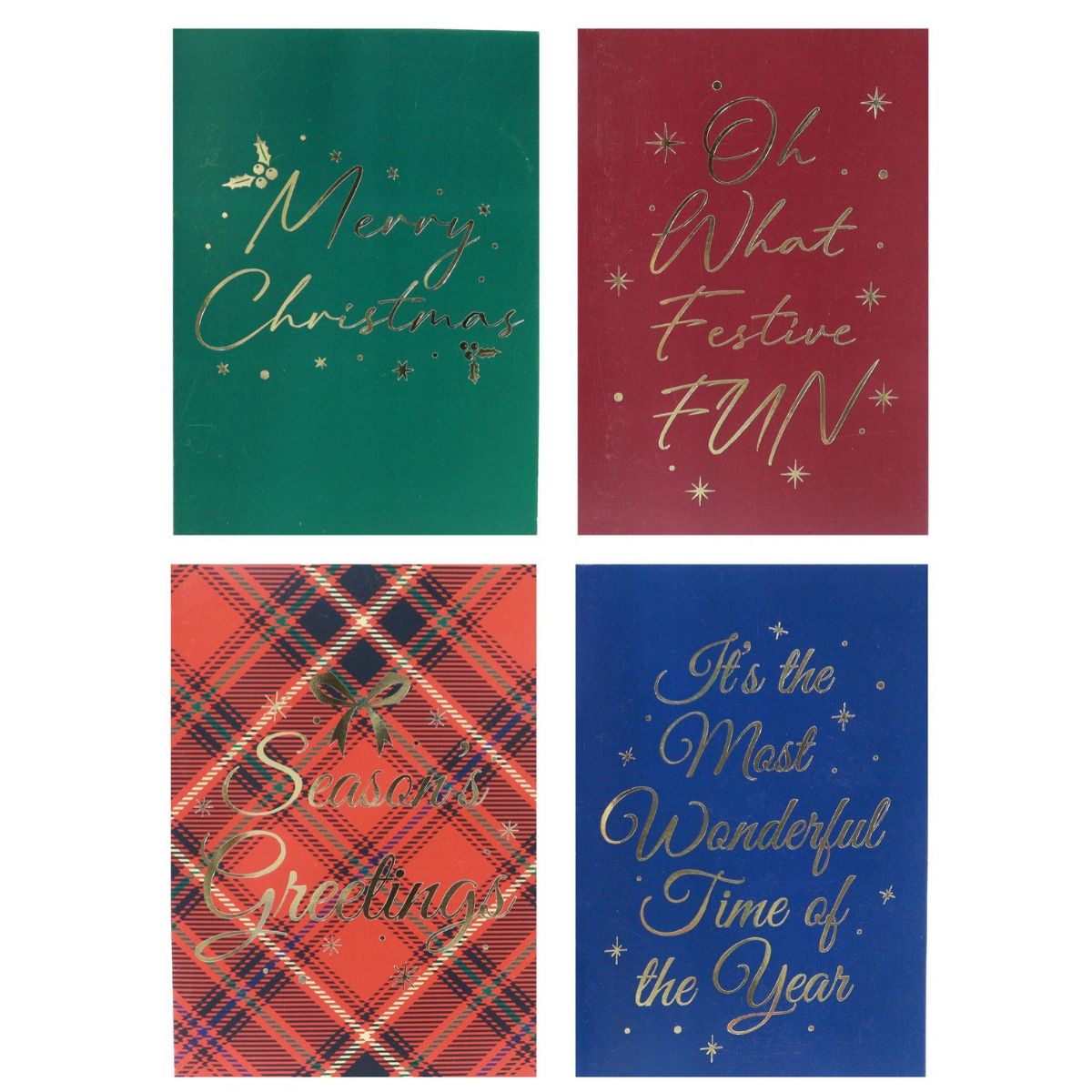 Luxury Foiled Message Christmas Cards 8 Pack