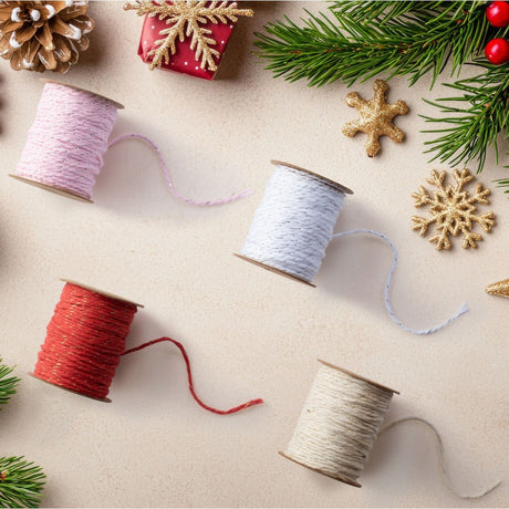 Cotton Twine Metallic Thread 10m Assorted