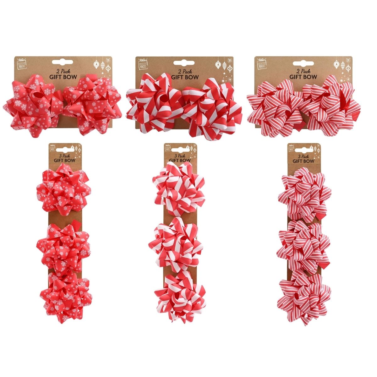 Gift Bow Candy Paper 2 Pack 10cm / 3 Pack 9cm Assorted