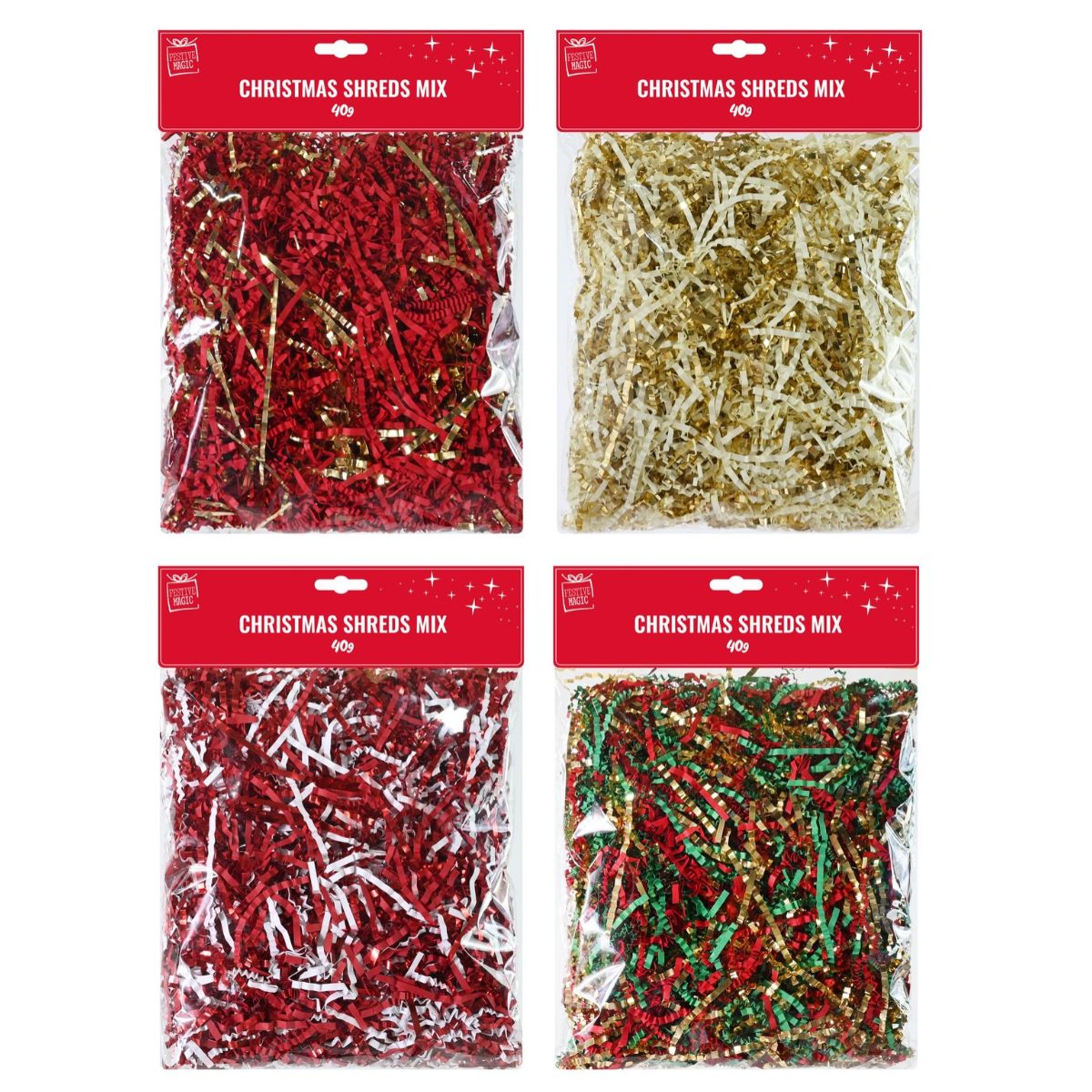Christmas Shreds 40gm Mix Assorted