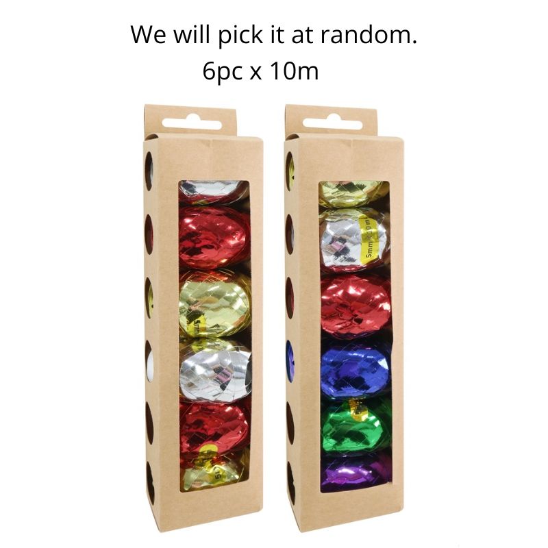 Gift Curling Ribbon 6pk