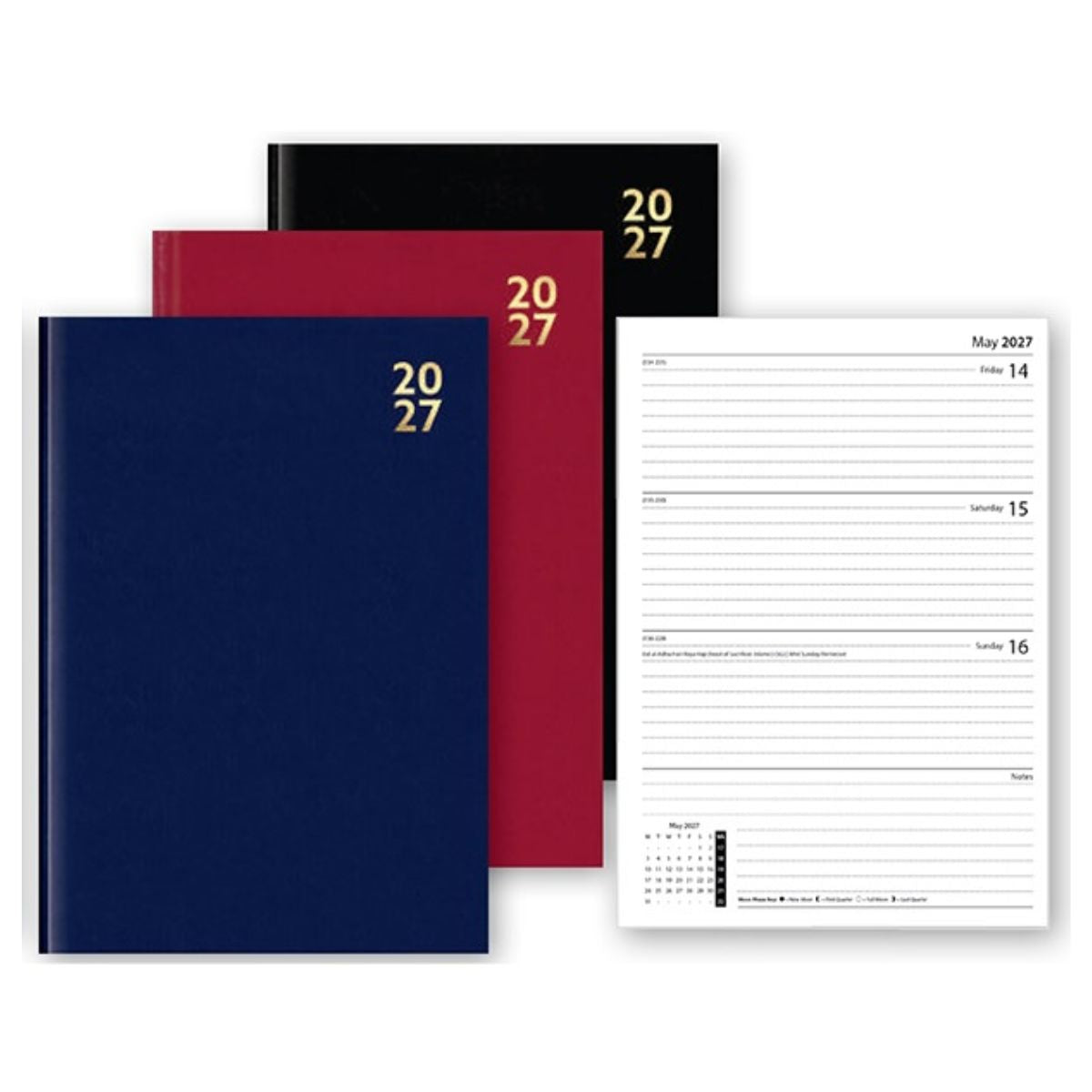 2027 Hardback A4 Diary - Week to View