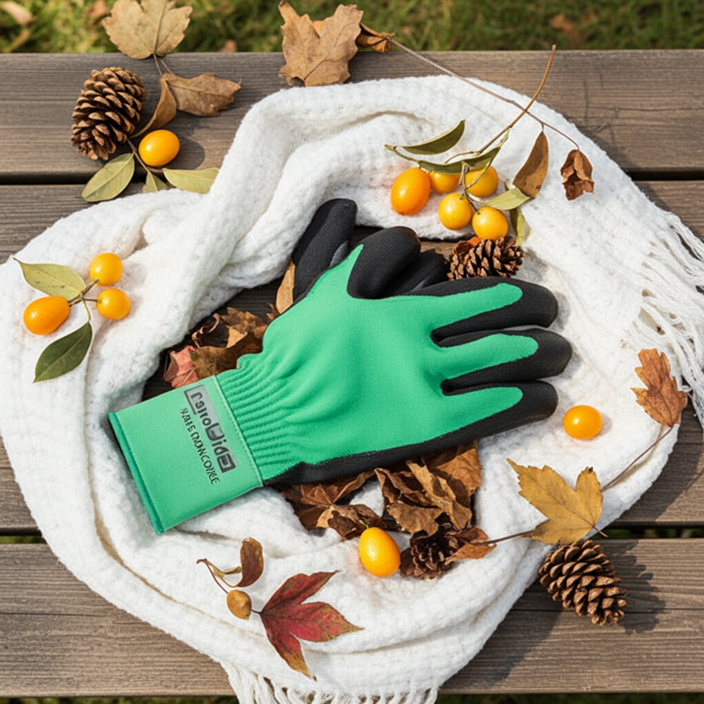 Small Gardening Gloves Green Backing