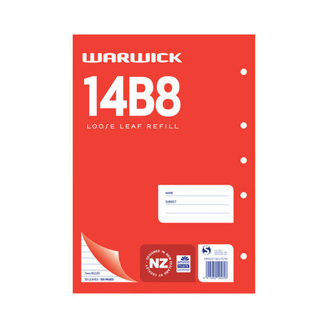 WARWICK LOOSE LEAF REFILL 14B8 image 0